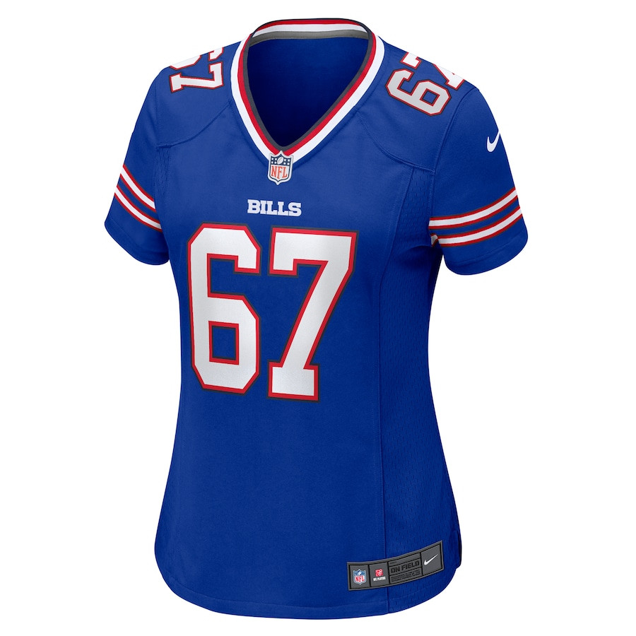 Travis Clayton 67 Buffalo Bills Game Royal NFL Jersey Women's