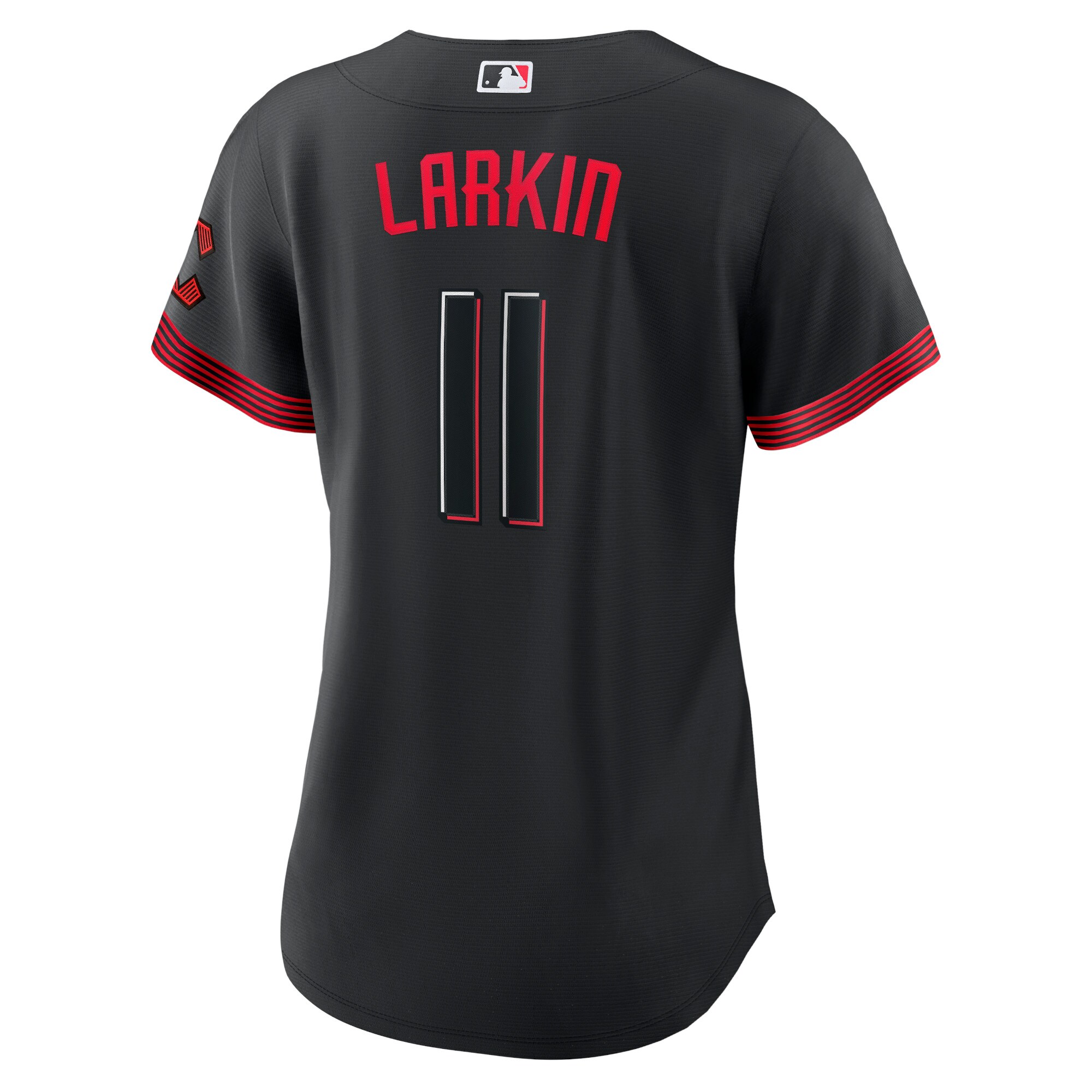 Cincinnati Reds Barry Larkin Black City Connect Player MLB Jersey Women's