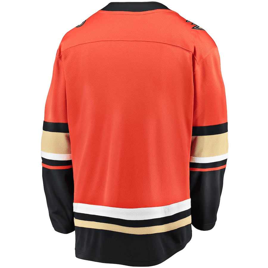 Leo Carlsson #91 Anaheim Ducks 2023 Draft Home Orange NHL Jersey Men's
