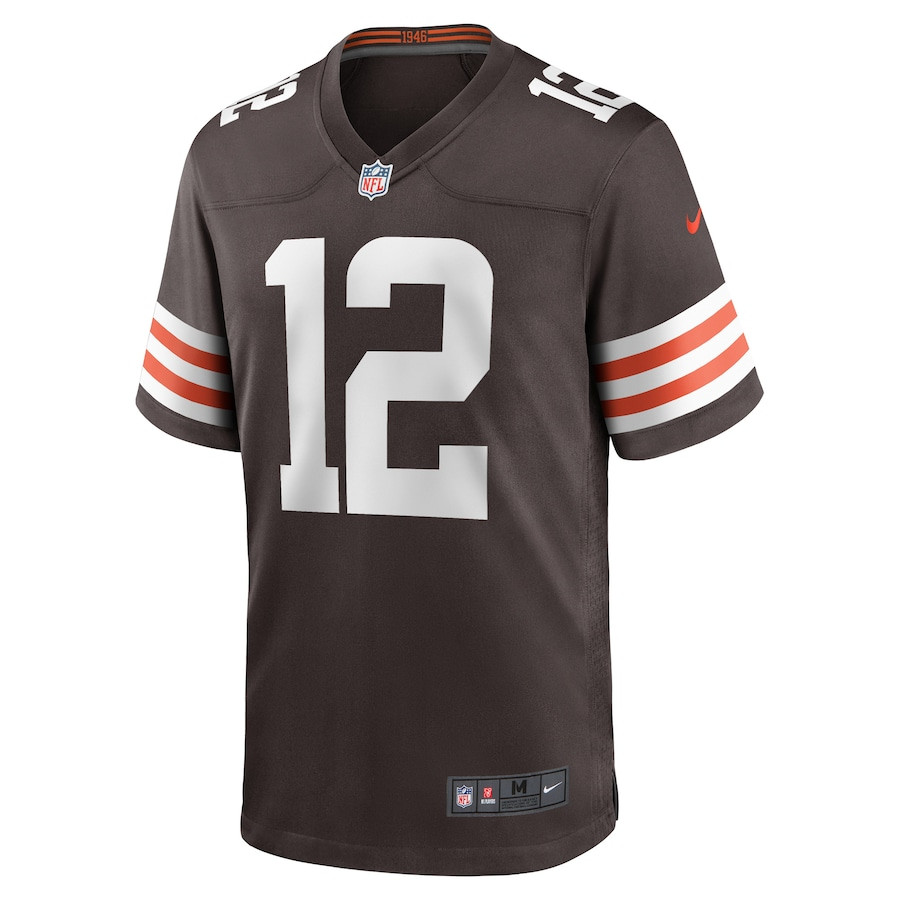 Michael Woods II 12 Cleveland Browns Game Brown NFL Jersey Men's