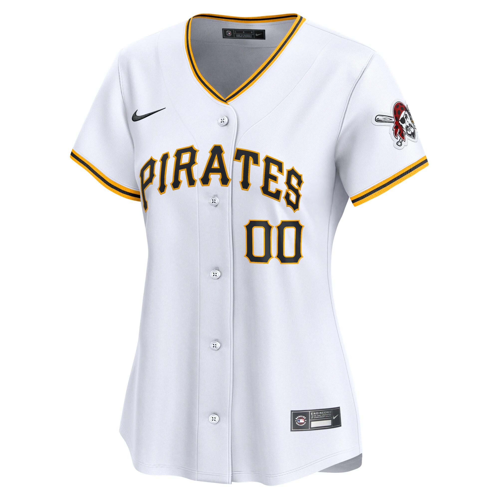 Pittsburgh Pirates White Home Limited Custom MLB Jersey Women's