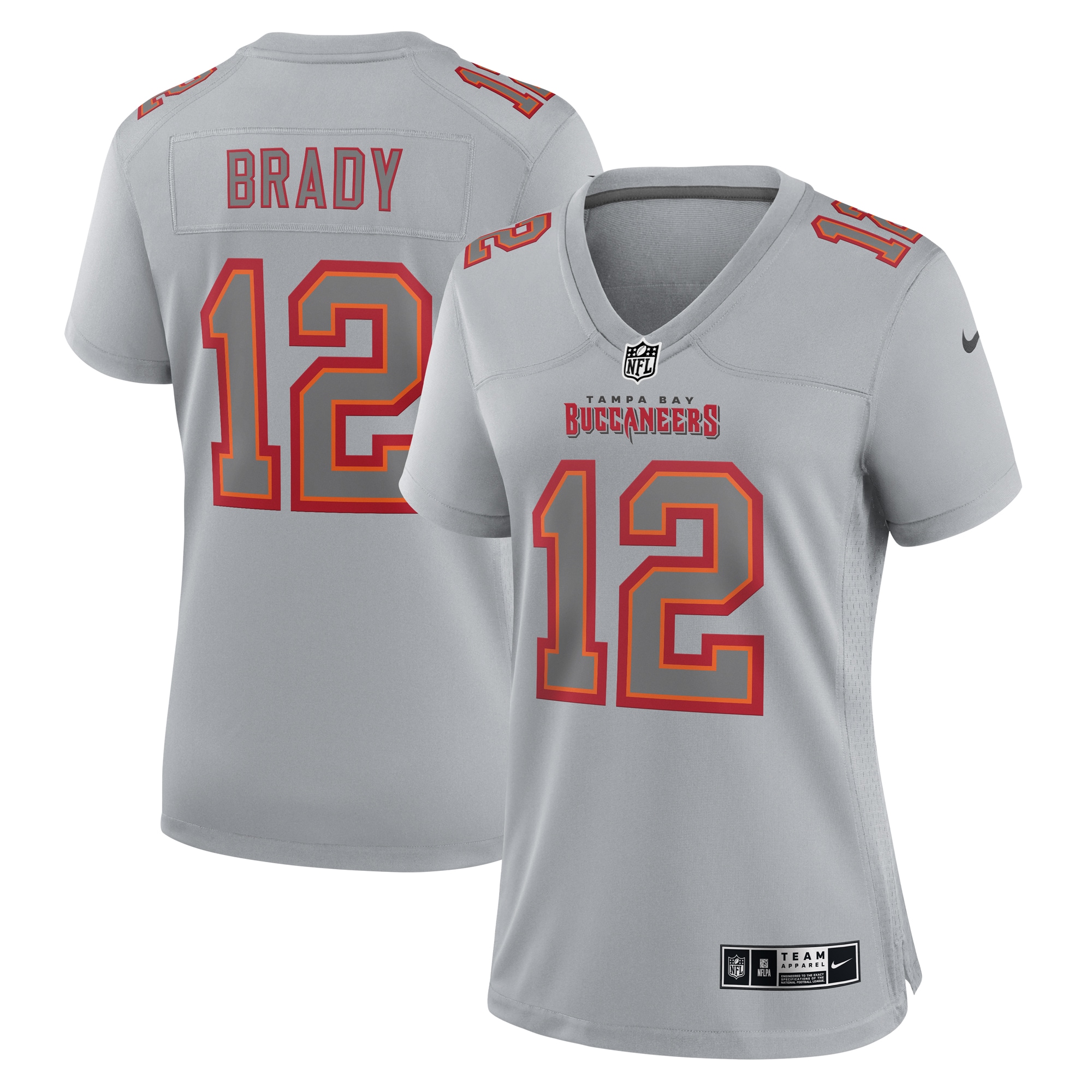 Tampa Bay Buccaneers Tom Brady Gray Atmosphere Fashion Game NFL Jersey Women's