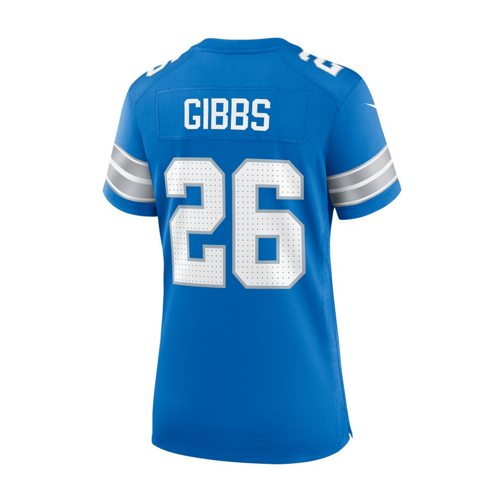 Jahmyr Gibbs 26 Detroit Lions 2025 Pro Bowl Patch Game Blue NFL Jersey Women's