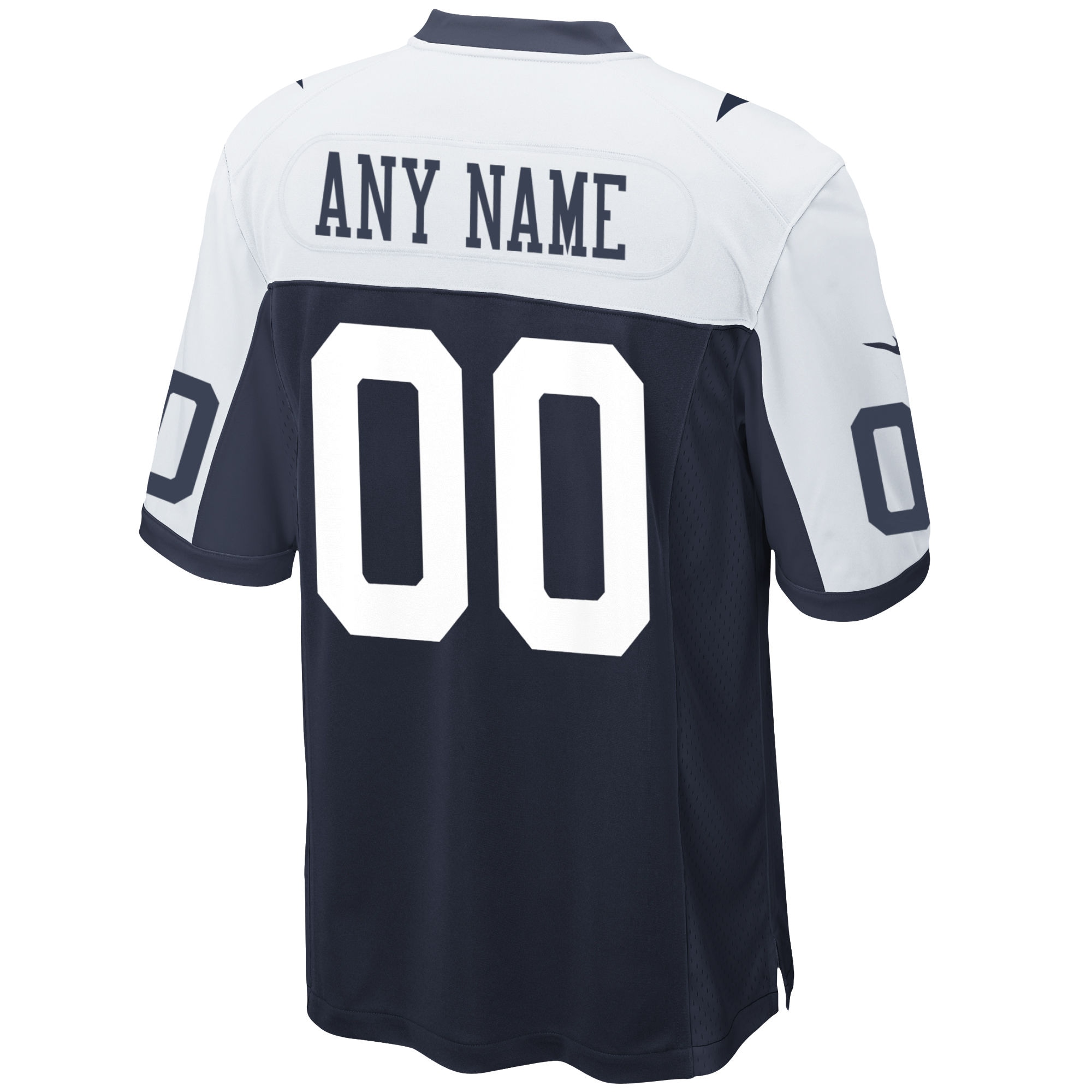 Dallas Cowboys Navy Alternate Custom Game NFL Jersey Men's