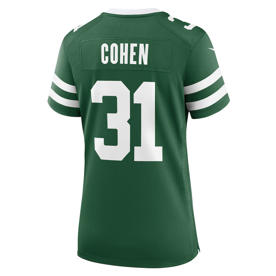 Tarik Cohen 31 New York Jets Team Game Legacy Green NFL Jersey Women's