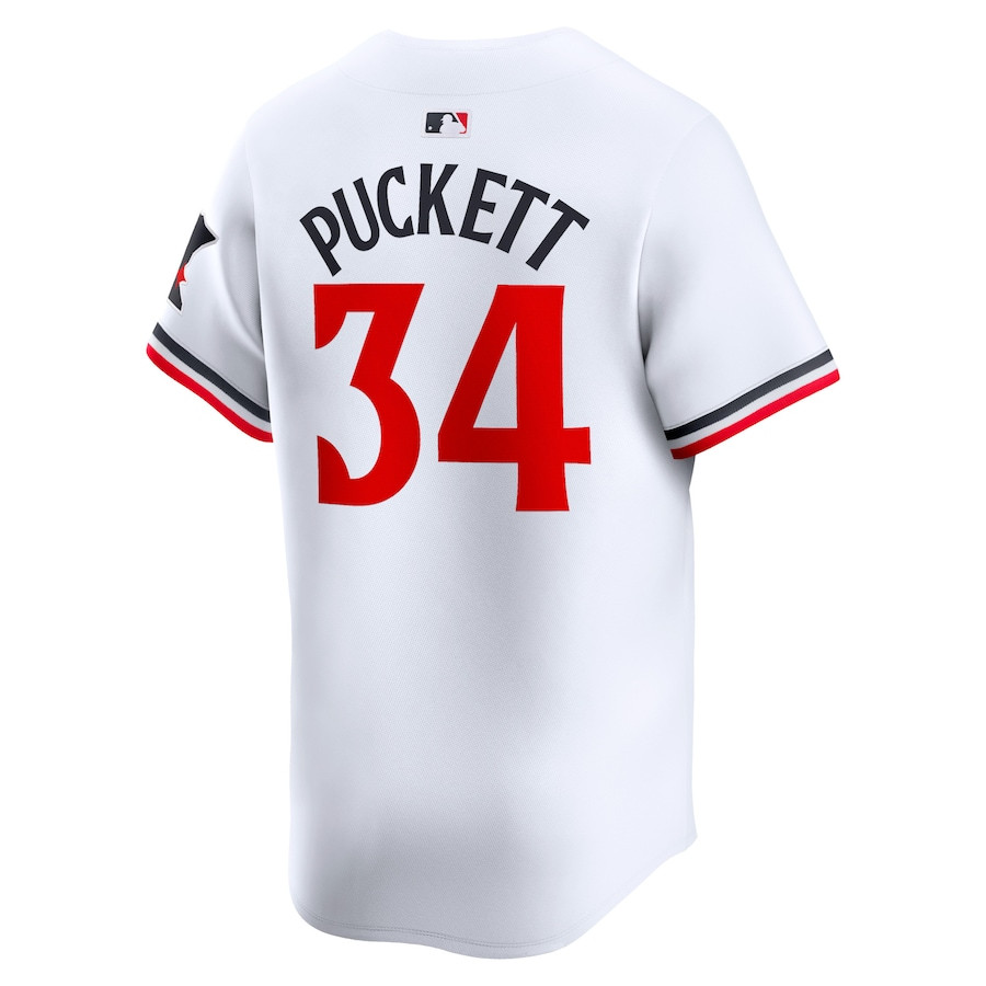 Kirby Puckett 34 Minnesota Twins Home Limited Player White MLB Jersey Men's