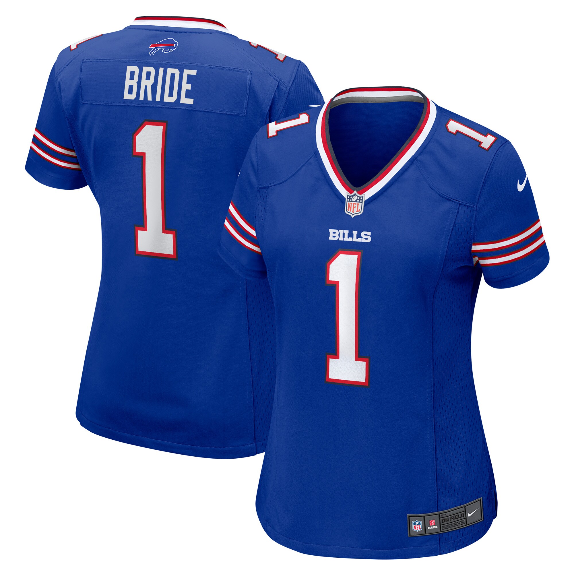 Buffalo Bills Number 1 Bride Royal Game NFL Jersey Women's