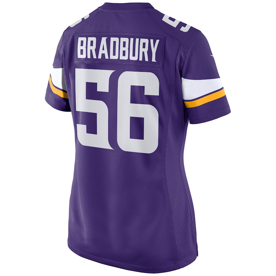 Garrett Bradbury 56 Minnesota Vikings Game Purple NFL Jersey Women's