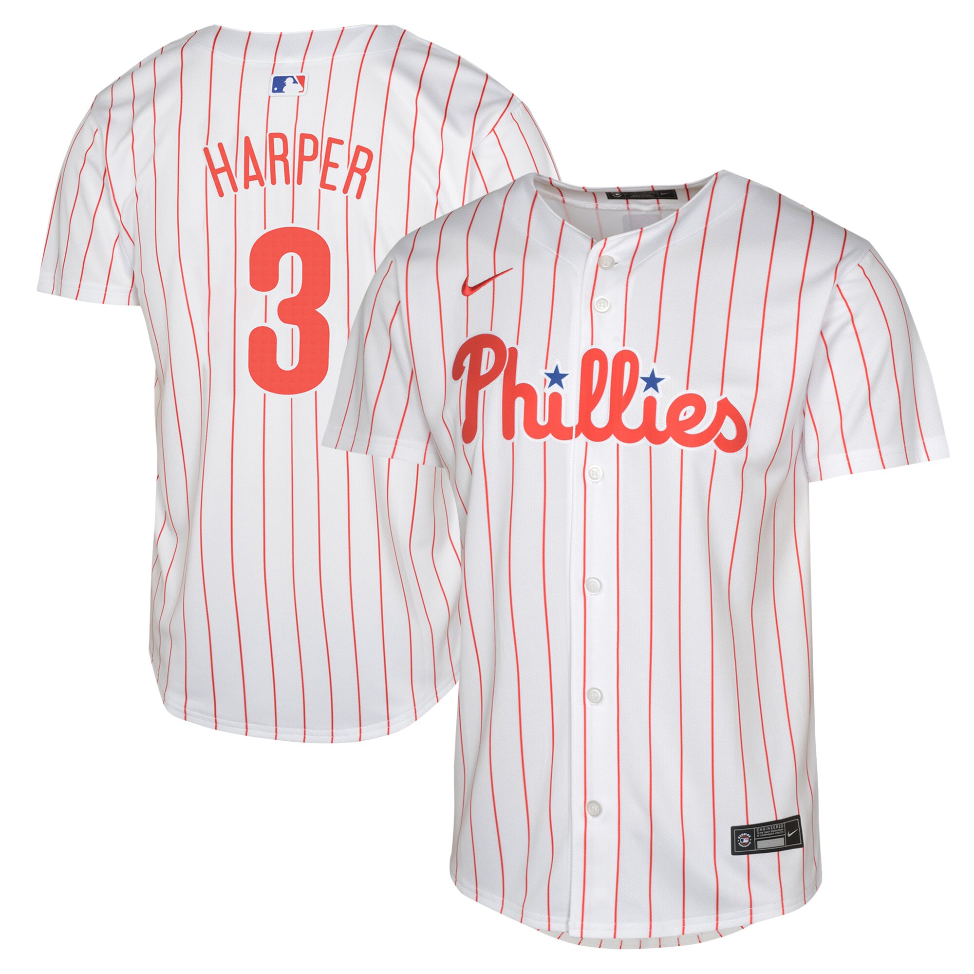 Philadelphia Phillies Bryce Harper White Limited Player MLB Jersey Youth