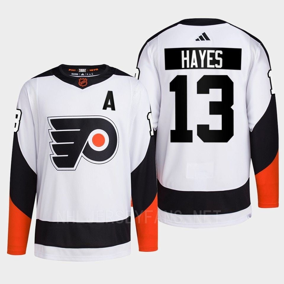 Philadelphia Flyers 2022 Reverse Retro 2.0 Kevin Hayes 13 White Primegreen NHL Jersey Men's