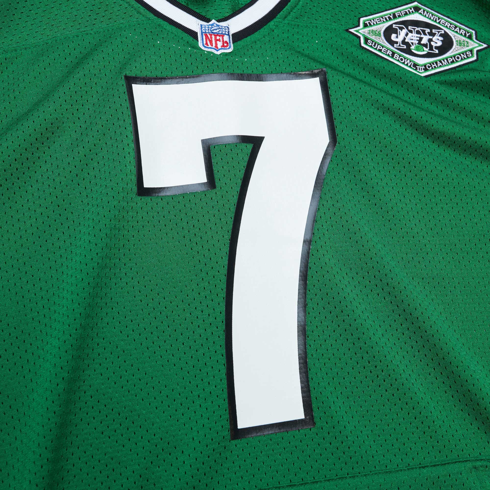 New York Jets Boomer Esiason Mitchell Ness Kelly Green 1993 Throwback Retired Player Pocket NFL Jersey Men's