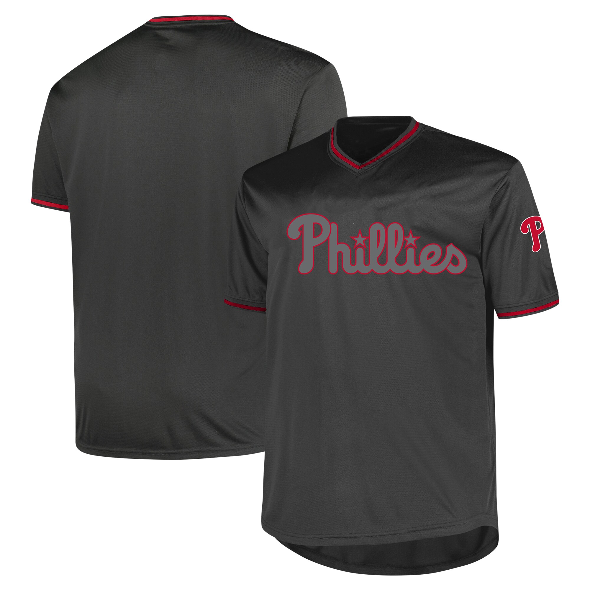 Philadelphia Phillies Profile Charcoal Big Tall Pop Fashion MLB Jersey Men's