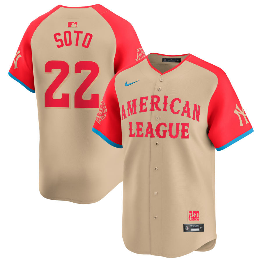Juan Soto 22 American League 2024 All Star Game Limited Player Cream MLB Jersey Men's