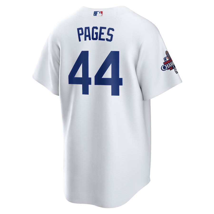 Andy Pages 44 Los Angeles Dodgers 2024 World Series Champions Home Player White MLB Jersey Men's