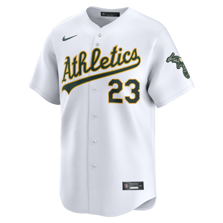 Shea Langeliers 23 Oakland Athletics Home Limited White MLB Jersey Men's