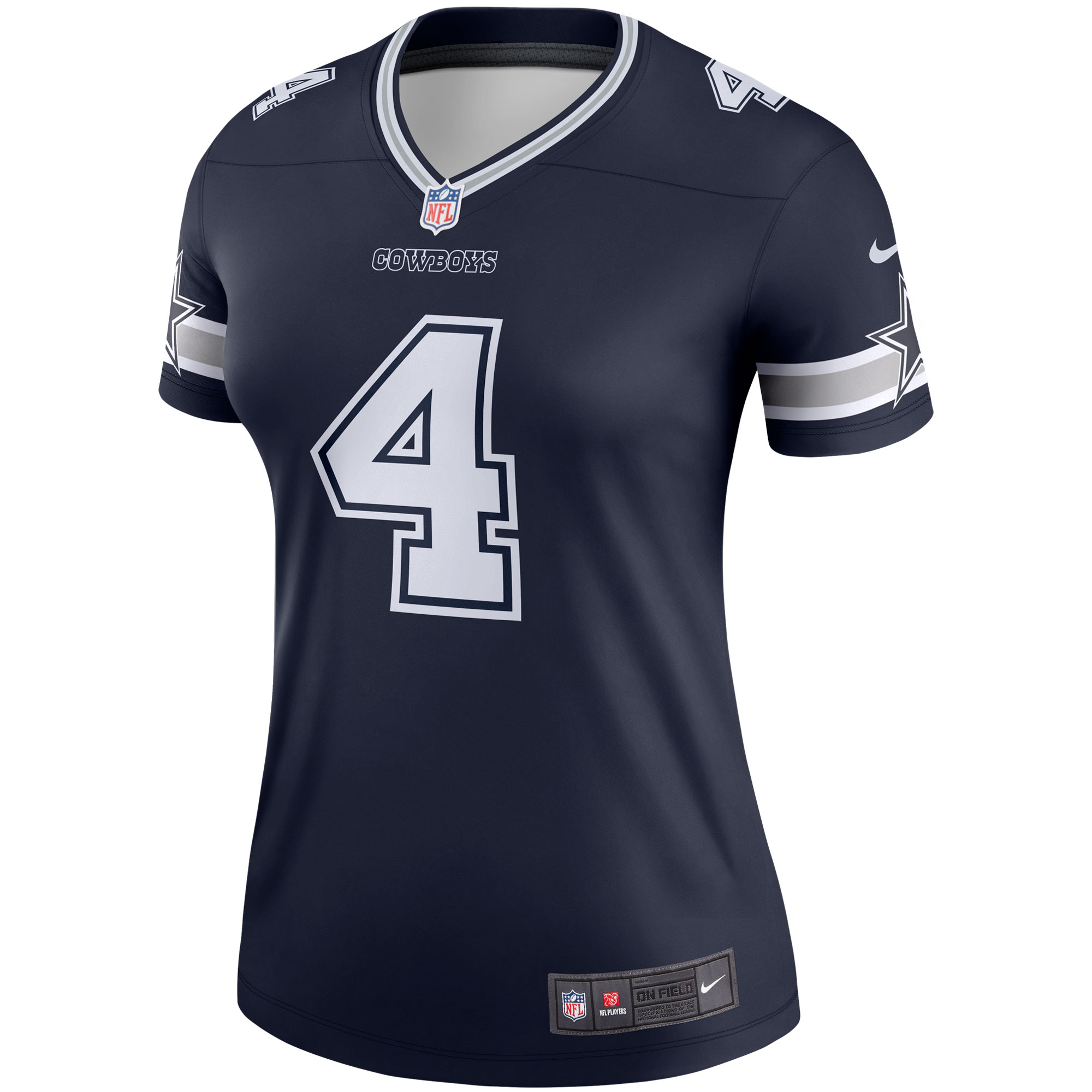 Dallas Cowboys Dak Prescott Navy Legend Player Performance Top NFL Jersey Women's