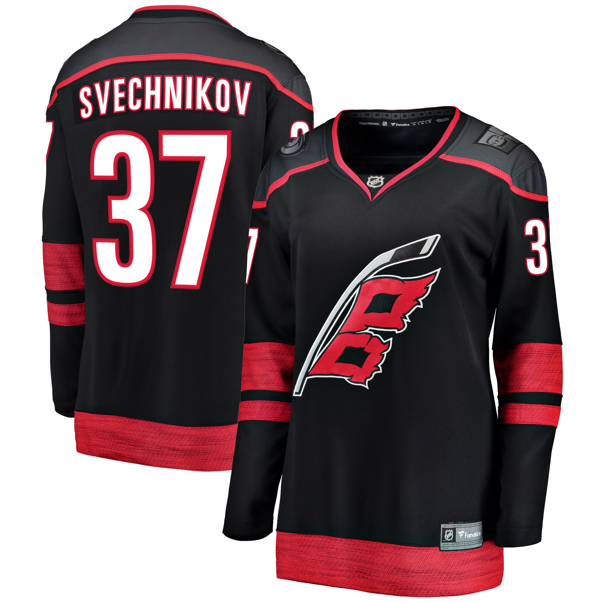 Carolina Hurricanes Andrei Svechnikov Black Home Breakaway Player NHL Jersey Women's