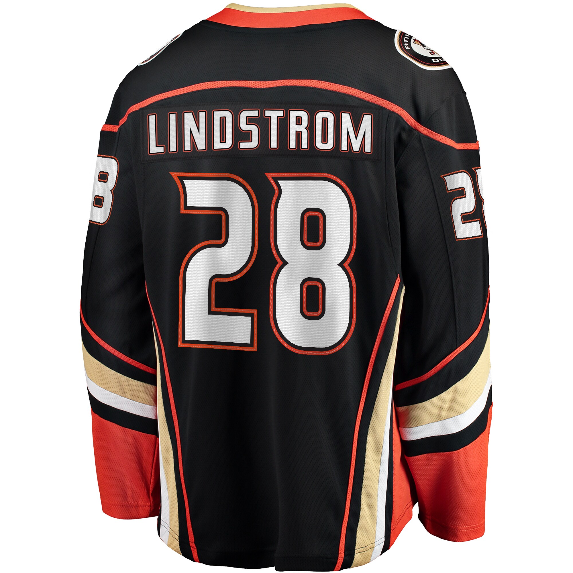 Anaheim Ducks Gustav Lindstrom Black Home Premier Breakaway Player NHL Jersey Men's