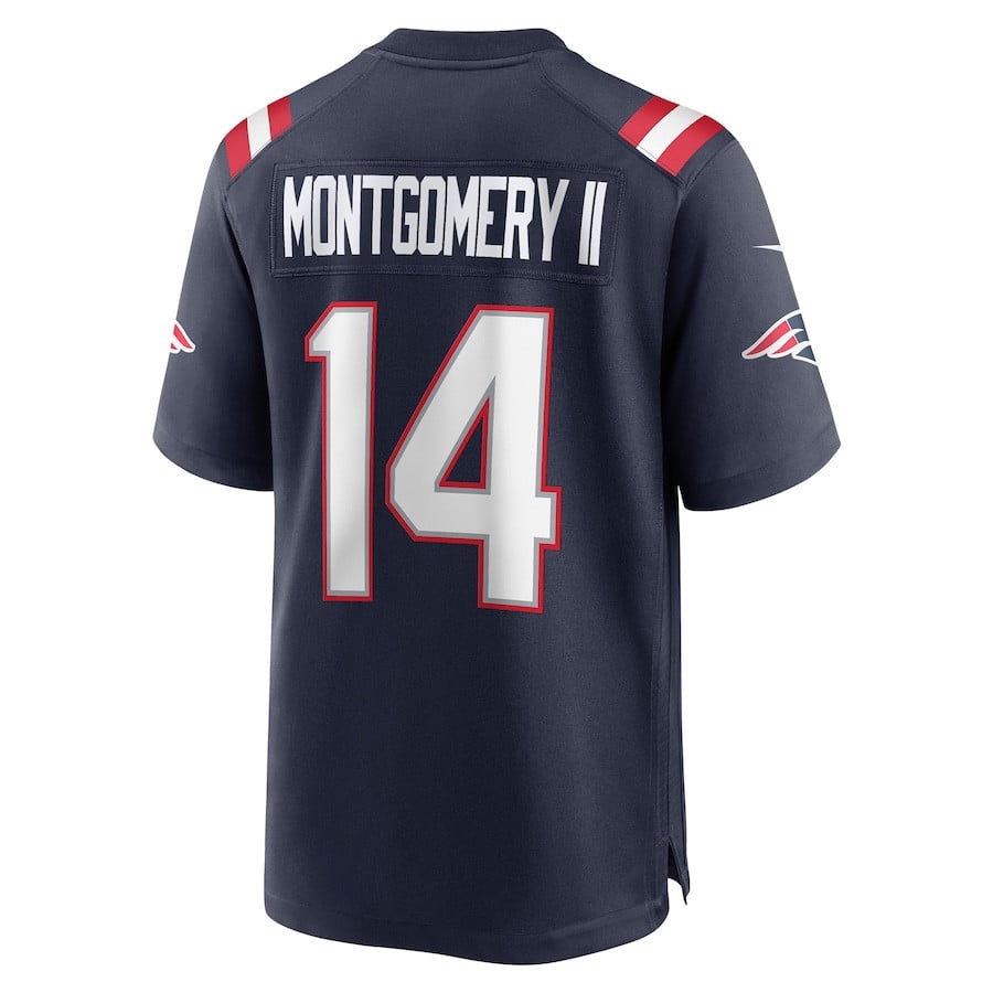 Ty Montgomery 14 New England Patriots Game Navy NFL Jersey Men's