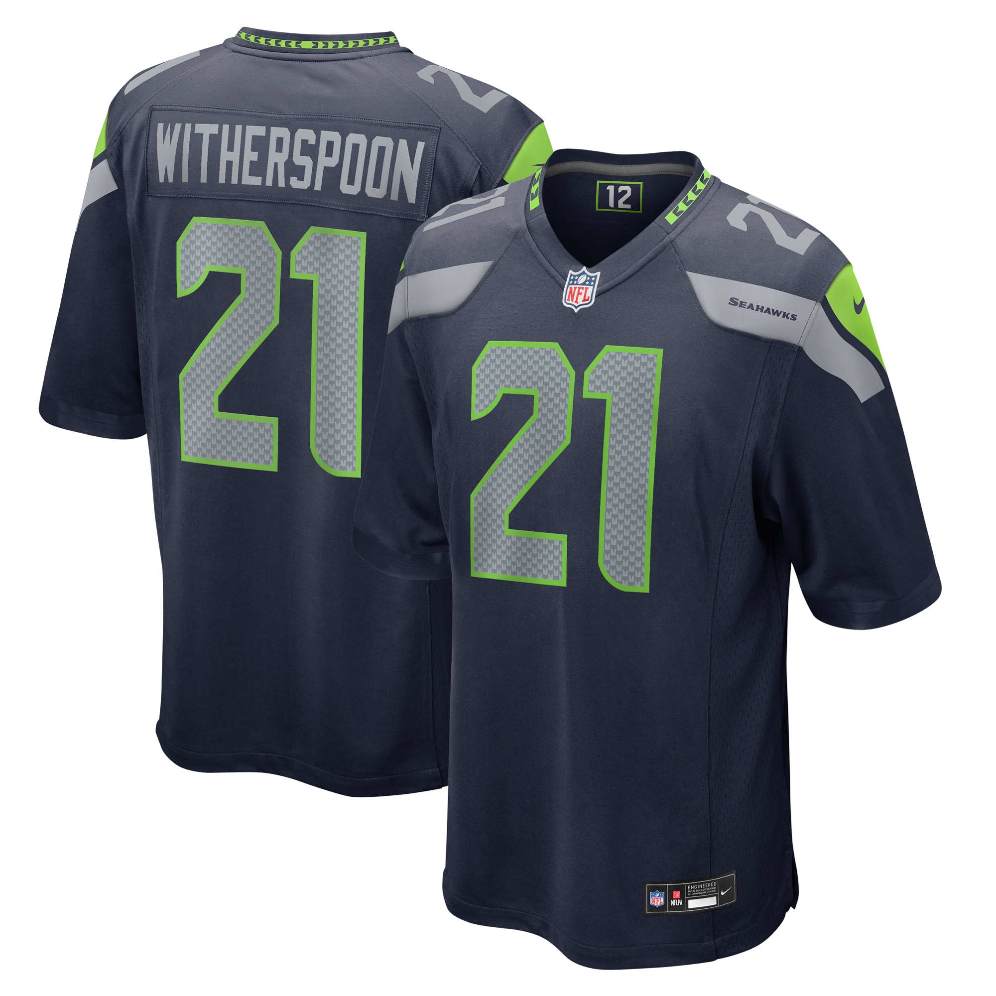 Seattle Seahawks Devon Witherspoon College Navy Game NFL Jersey Men's