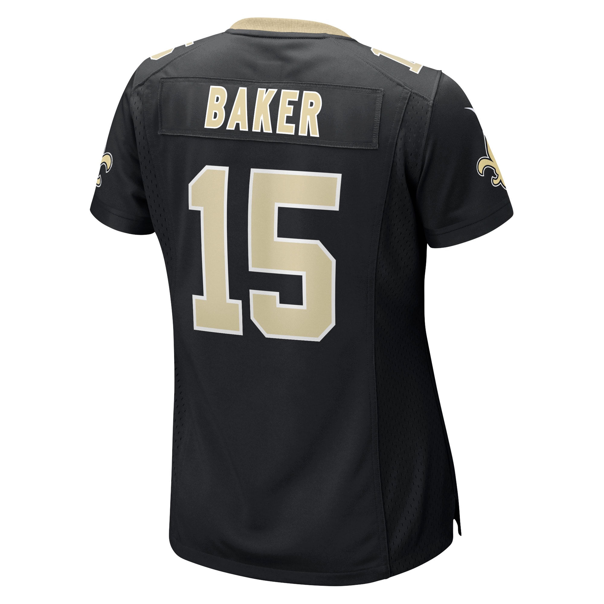 New Orleans Saints Kawaan Baker Black Game Player NFL Jersey Women's