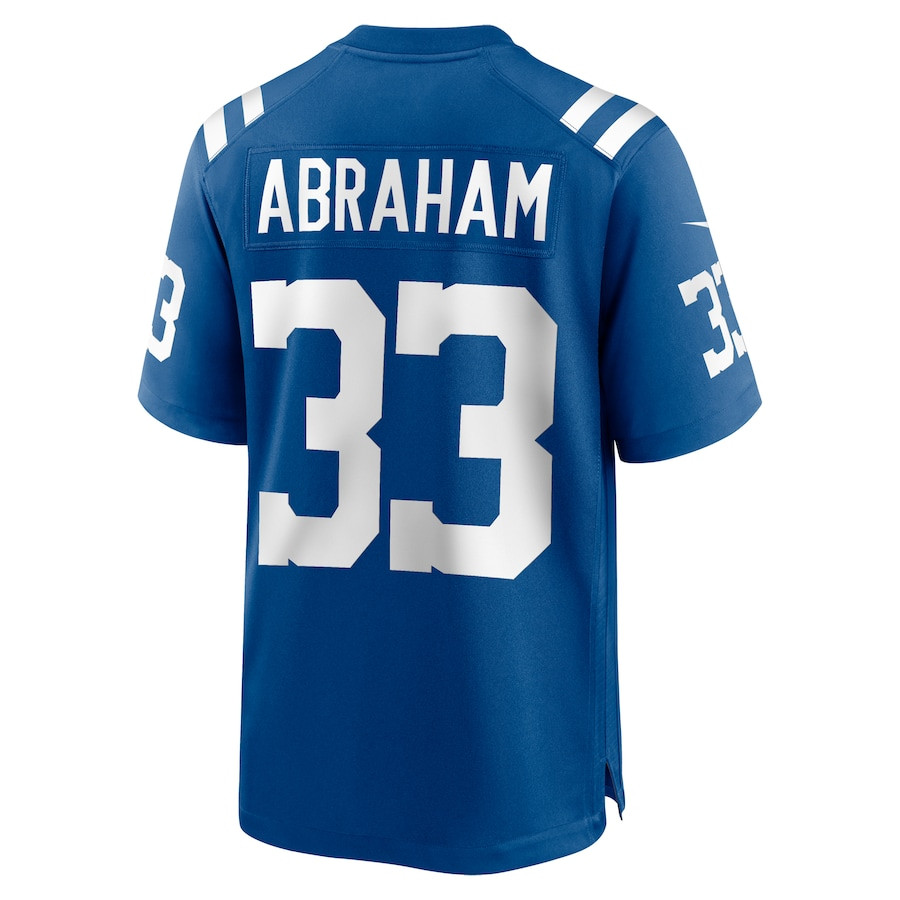 Micah Abraham 33 Indianapolis Colts Game Royal NFL Jersey Men's