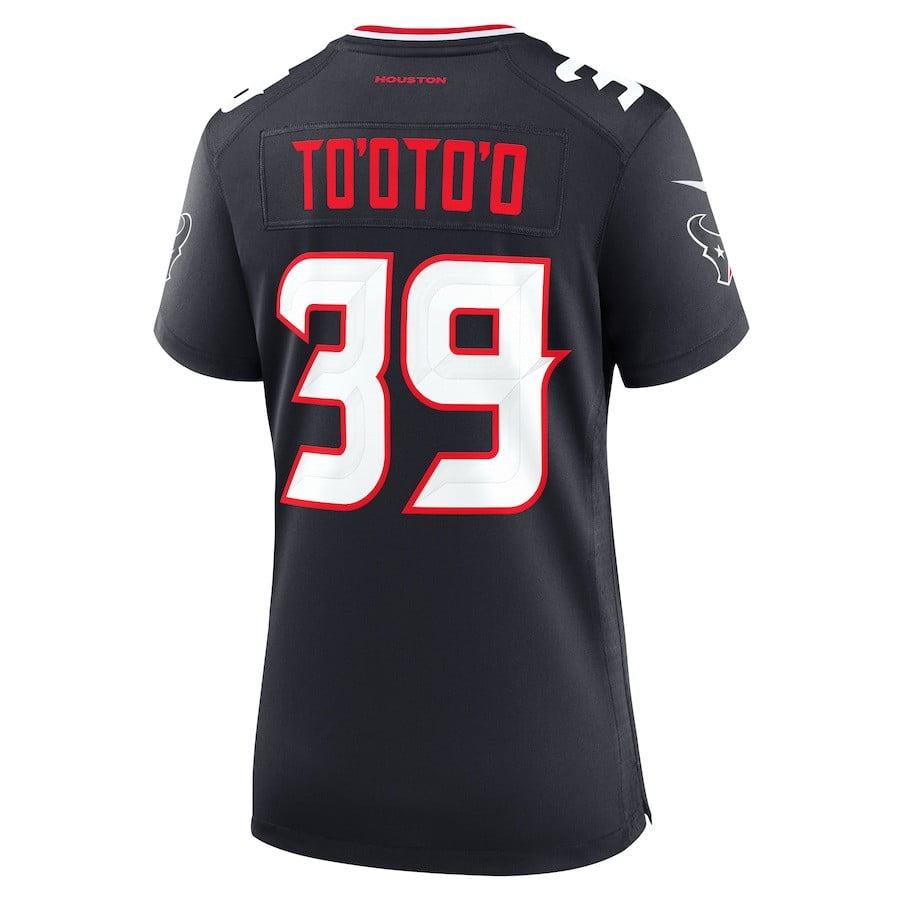 Henry To'oto'o 39 Houston Texans Team Game Navy NFL Jersey Women's