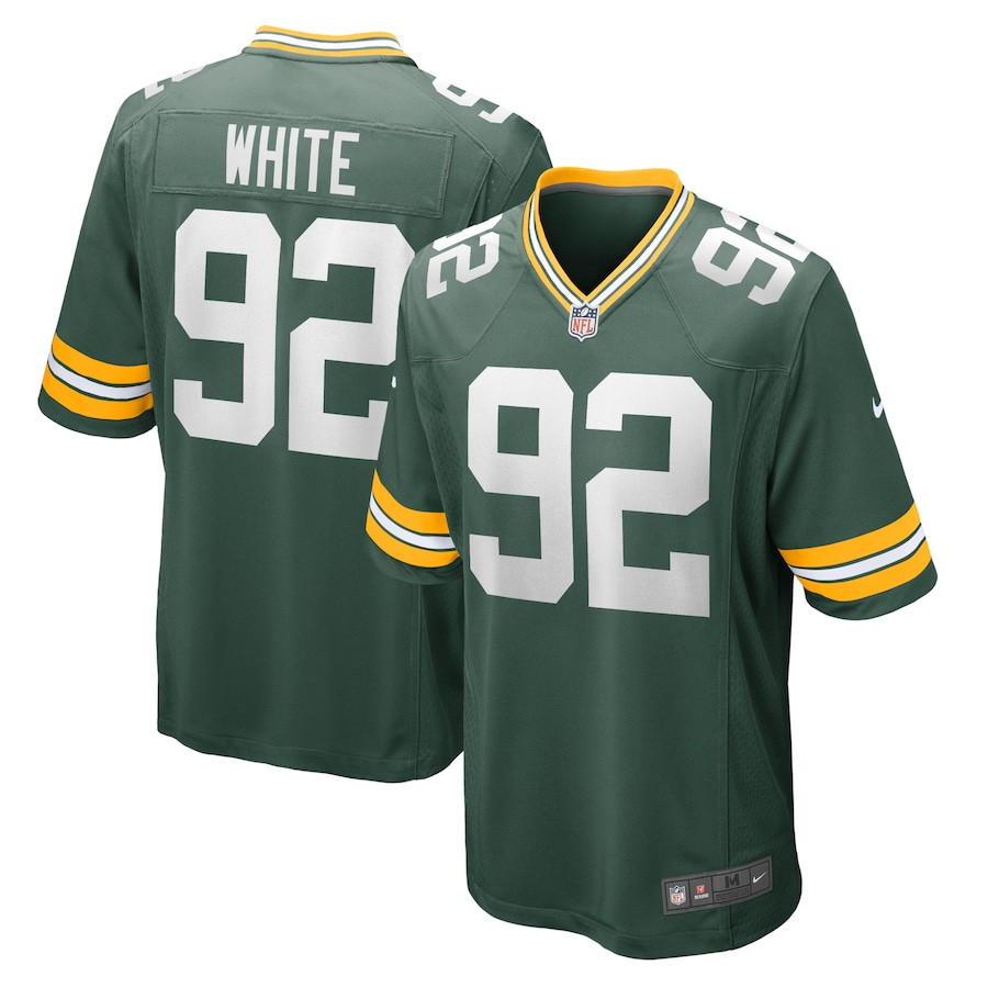 Reggie White 92 Green Bay Packers Retired Game Green NFL Jersey Men's