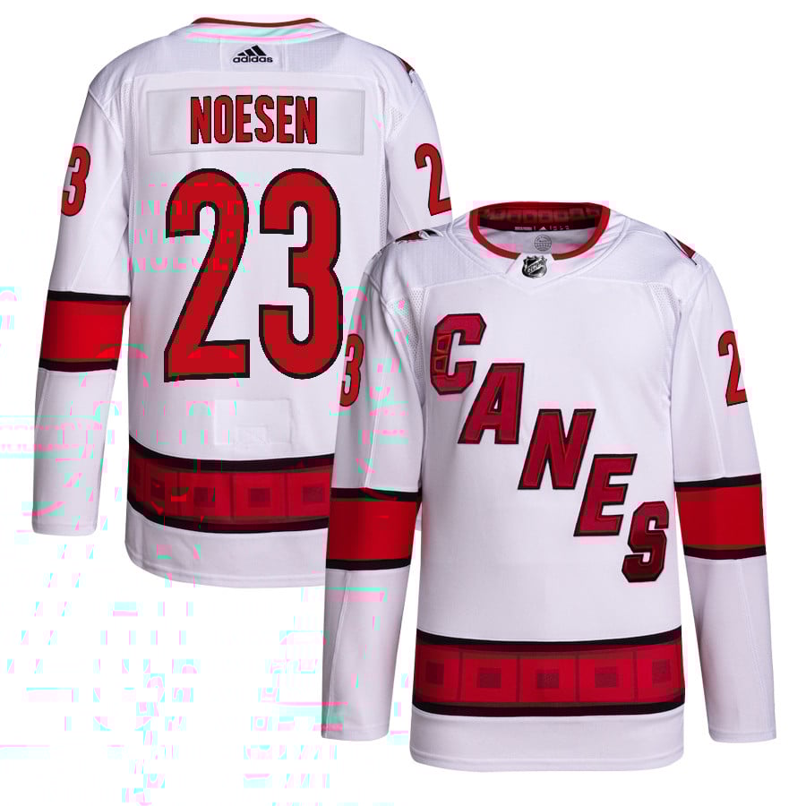 Stefan Noesen 23 Carolina Hurricanes Away Primegreen White NHL Jersey Men's