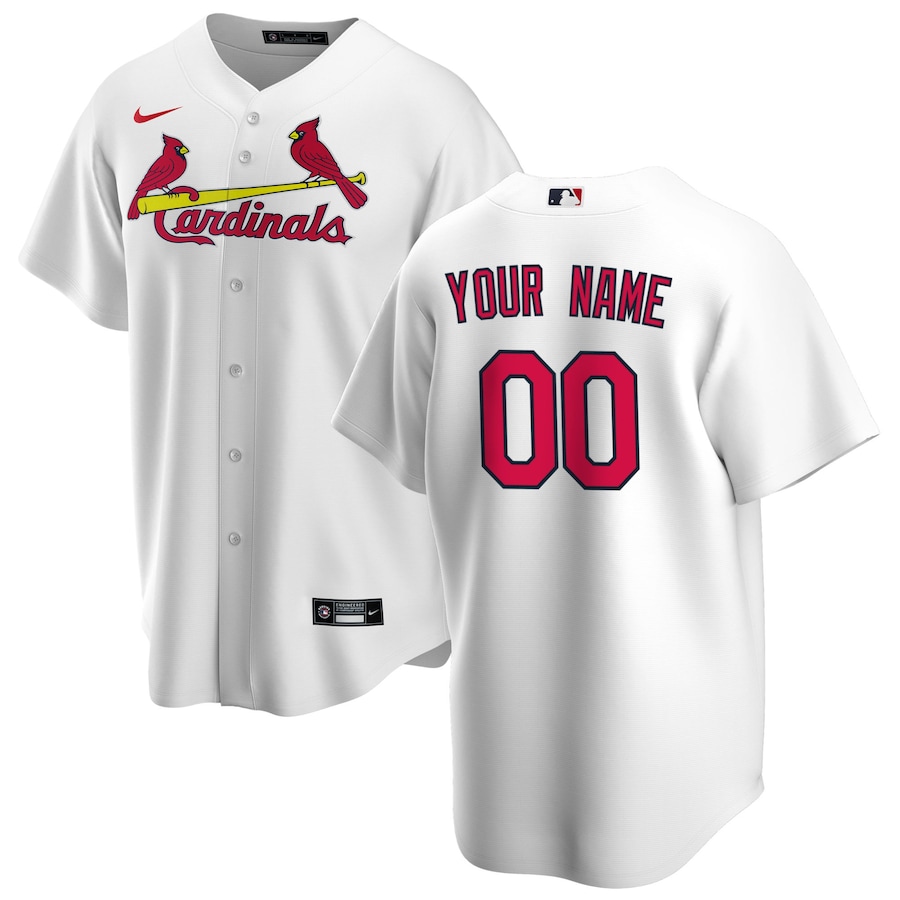 St. Louis Cardinals Home Custom Jersey White