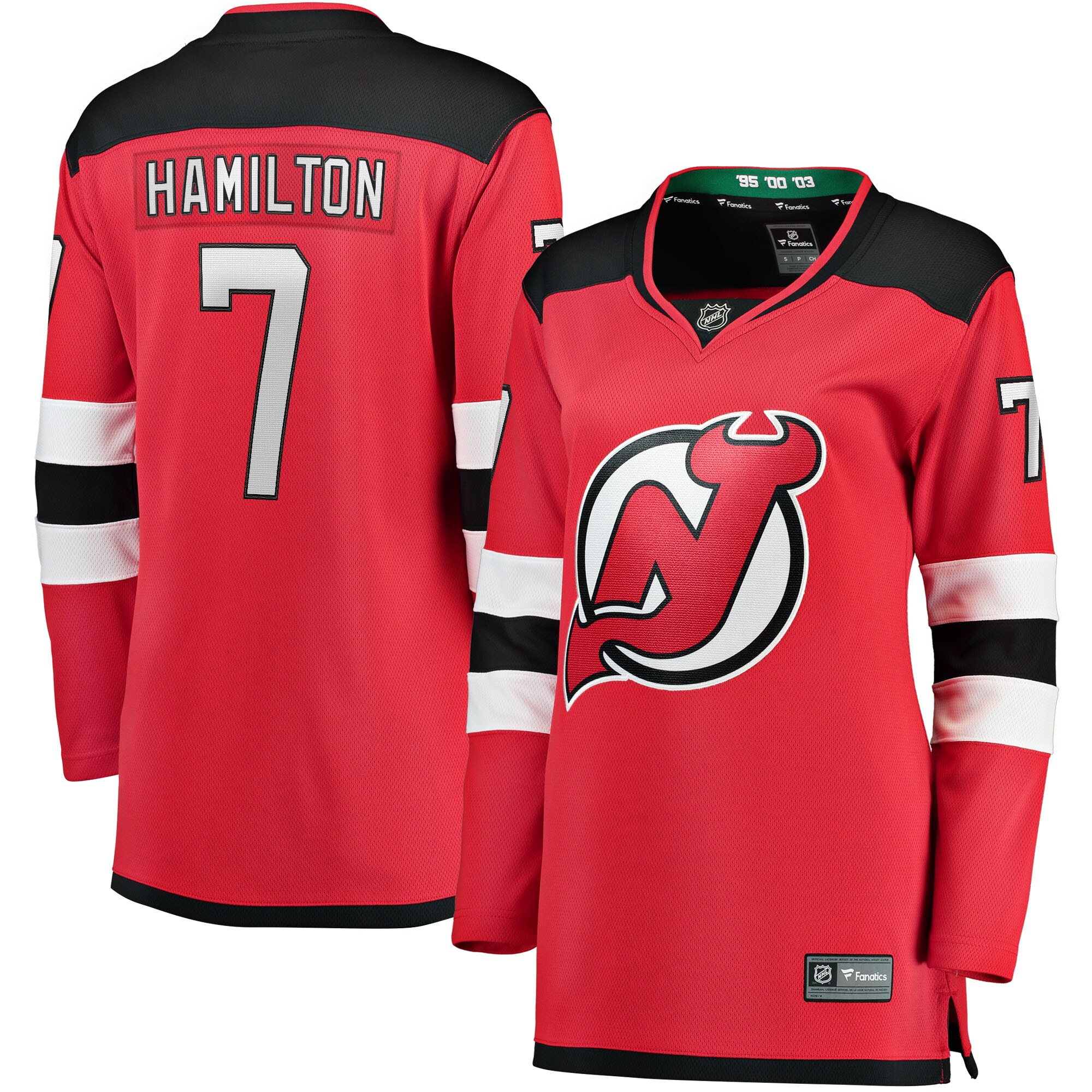 New Jersey Devils Dougie Hamilton Red Breakaway Player NHL Jersey Women's