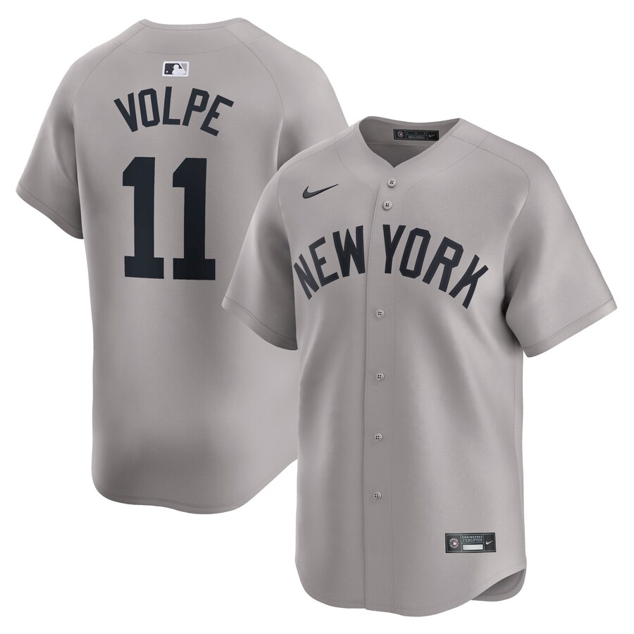 Anthony Volpe New York Yankees Away Limited Player Jersey Gray