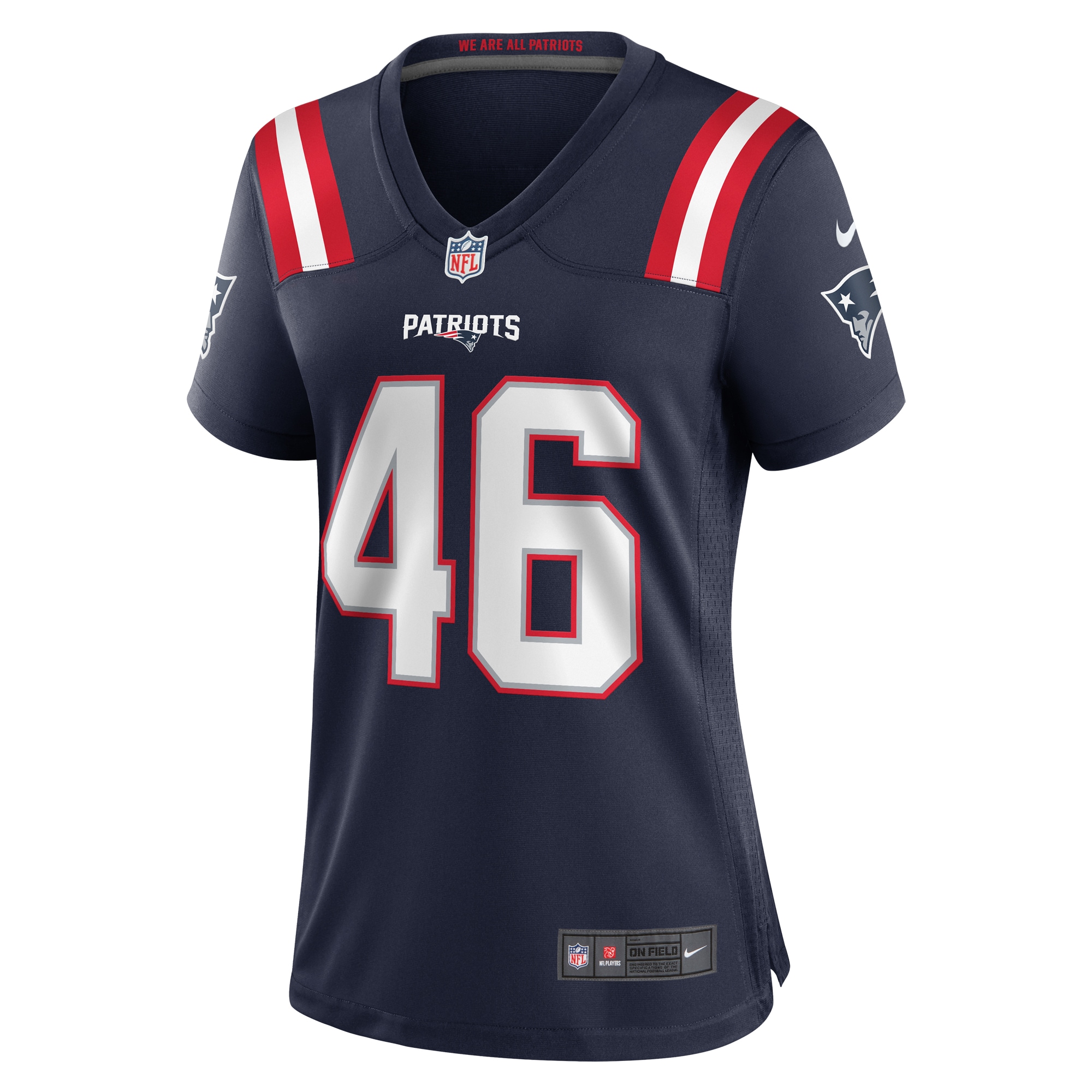 New England Patriots Tucker Addington Navy Home Game Player NFL Jersey Women's
