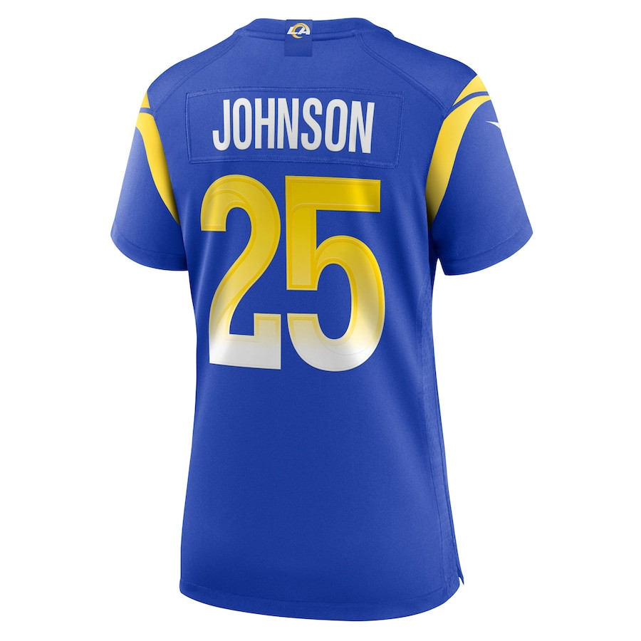 Quindell Johnson 25 Los Angeles Rams Team Game Royal NFL Jersey Women's