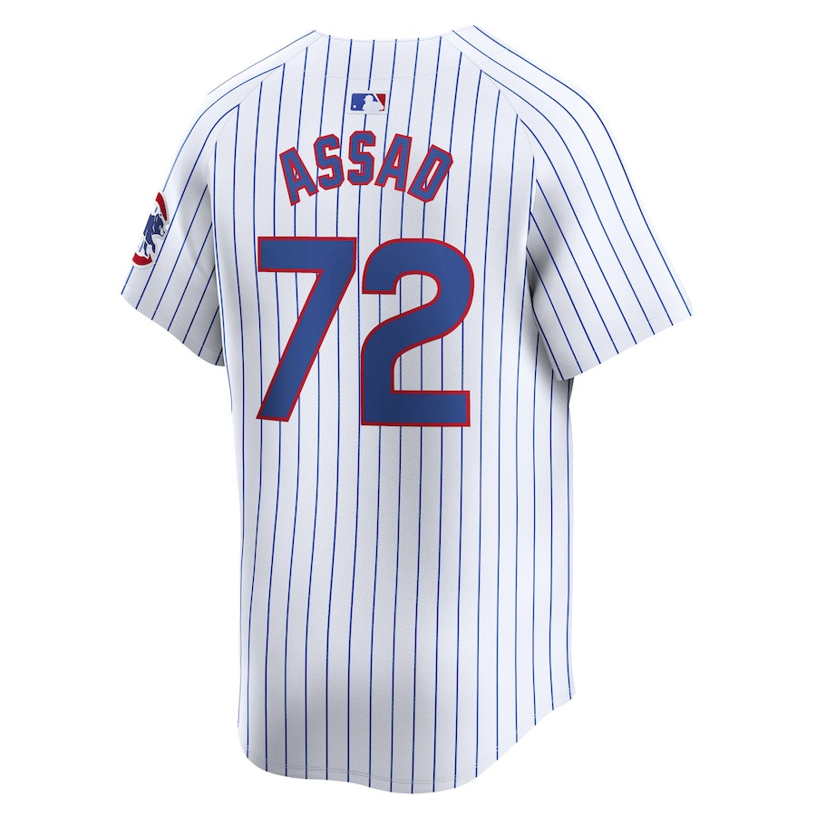 Javier Assad 72 Chicago Cubs Home Limited Player White MLB Jersey Men's