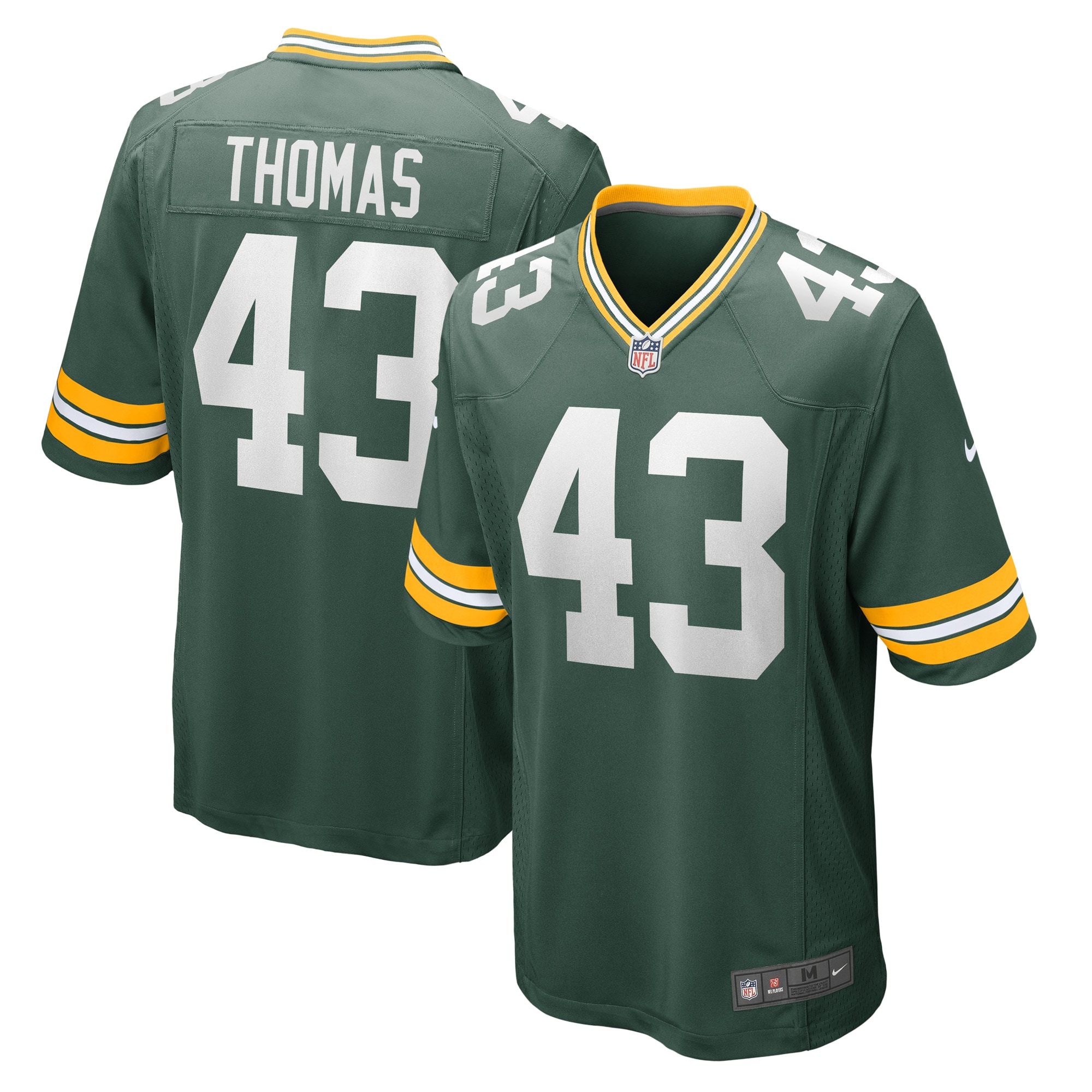 Green Bay Packers Kiondre Thomas Green Game Player NFL Jersey Men's