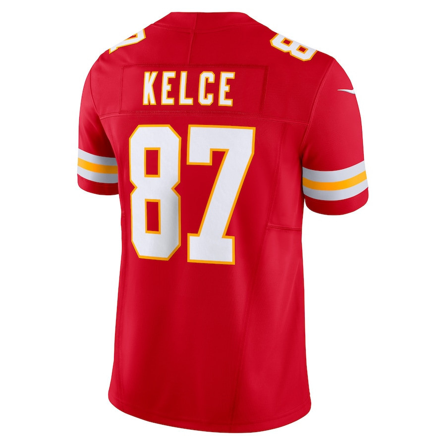 Travis Kelce #87 Kansas City Chiefs Super Bowl LIX Red NFL Jersey Youth