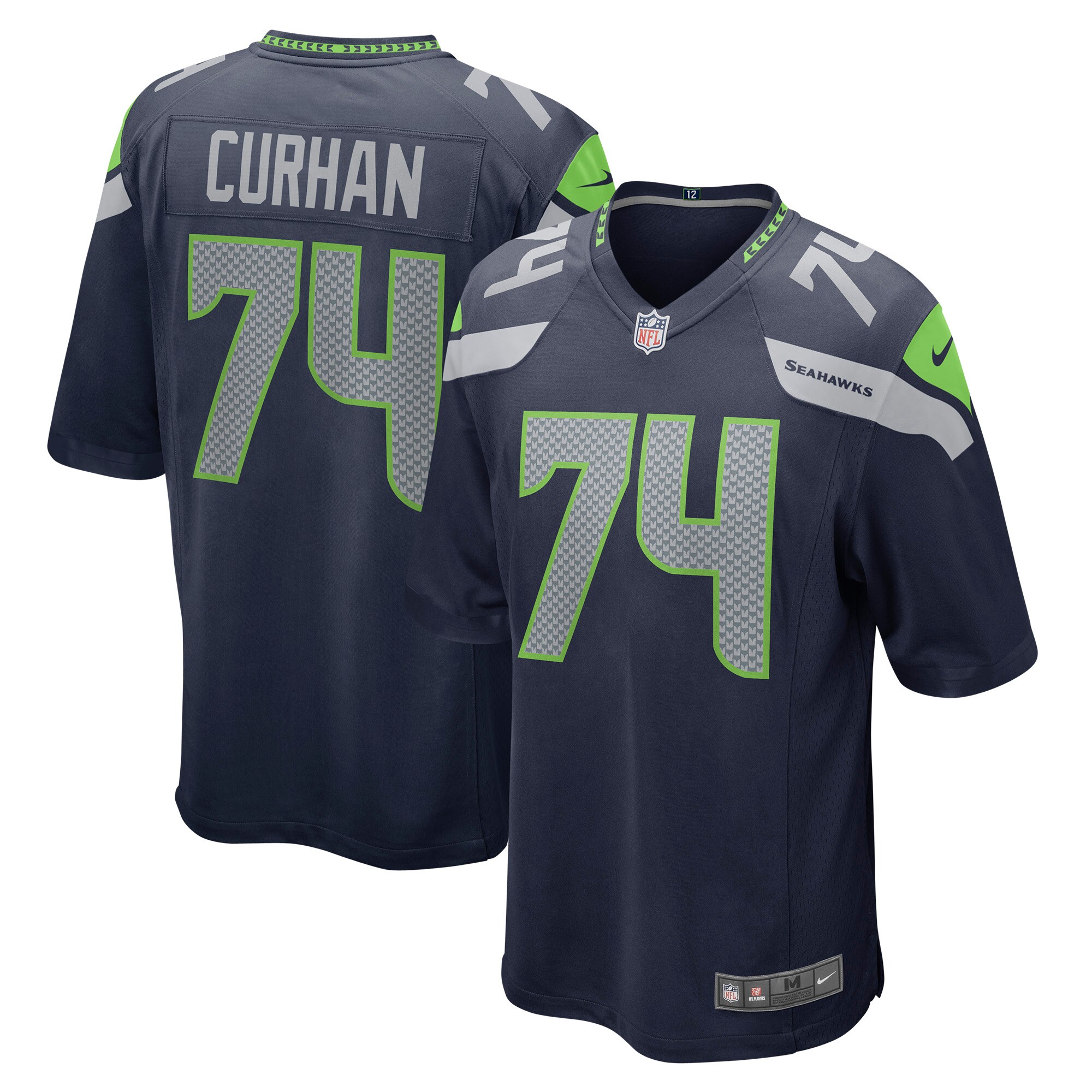 Seattle Seahawks Jake Curhan College Navy Game NFL Jersey Men's