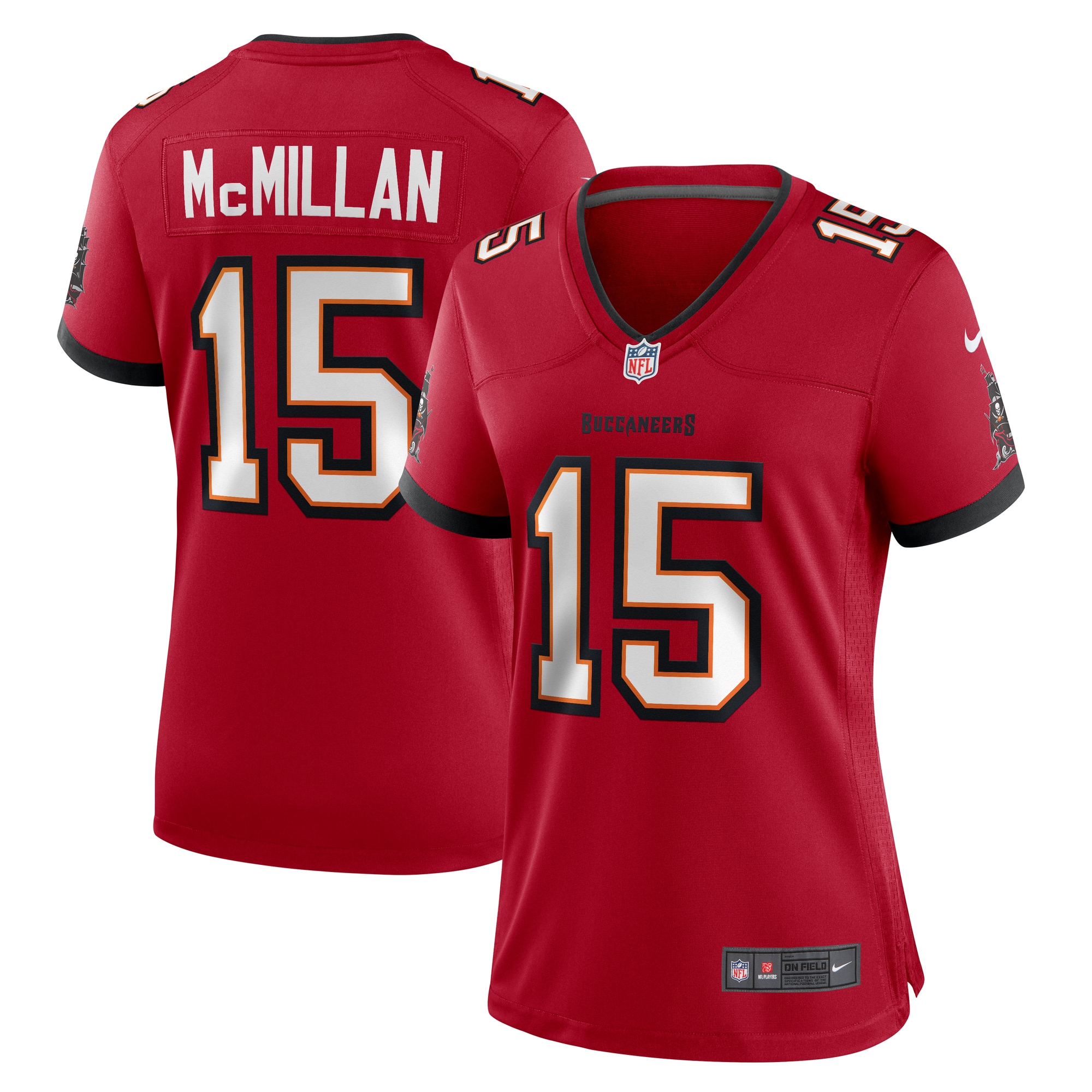 Tampa Bay Buccaneers Jalen McMillan Red Game NFL Jersey Women's