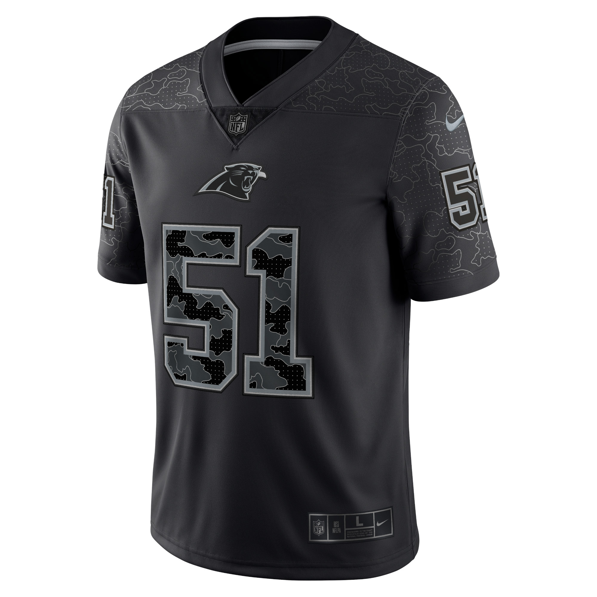 Carolina Panthers Sam Mills Black Retired Player RFLCTV Limited NFL Jersey Men's
