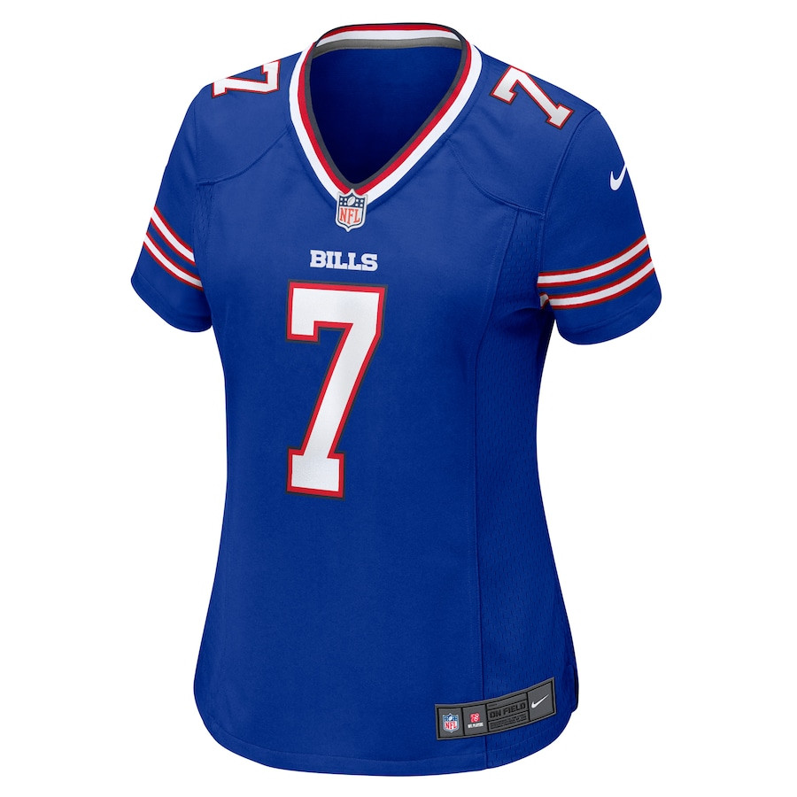 Taron Johnson 7 Buffalo Bills Game Royal NFL Jersey Women's