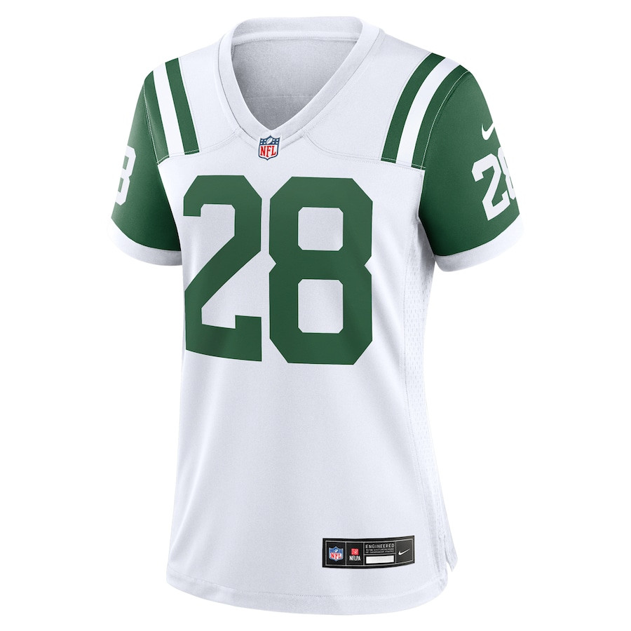 Curtis Martin 28 New York Jets Classic Alternate Retired Player Game White NFL Jersey Women's