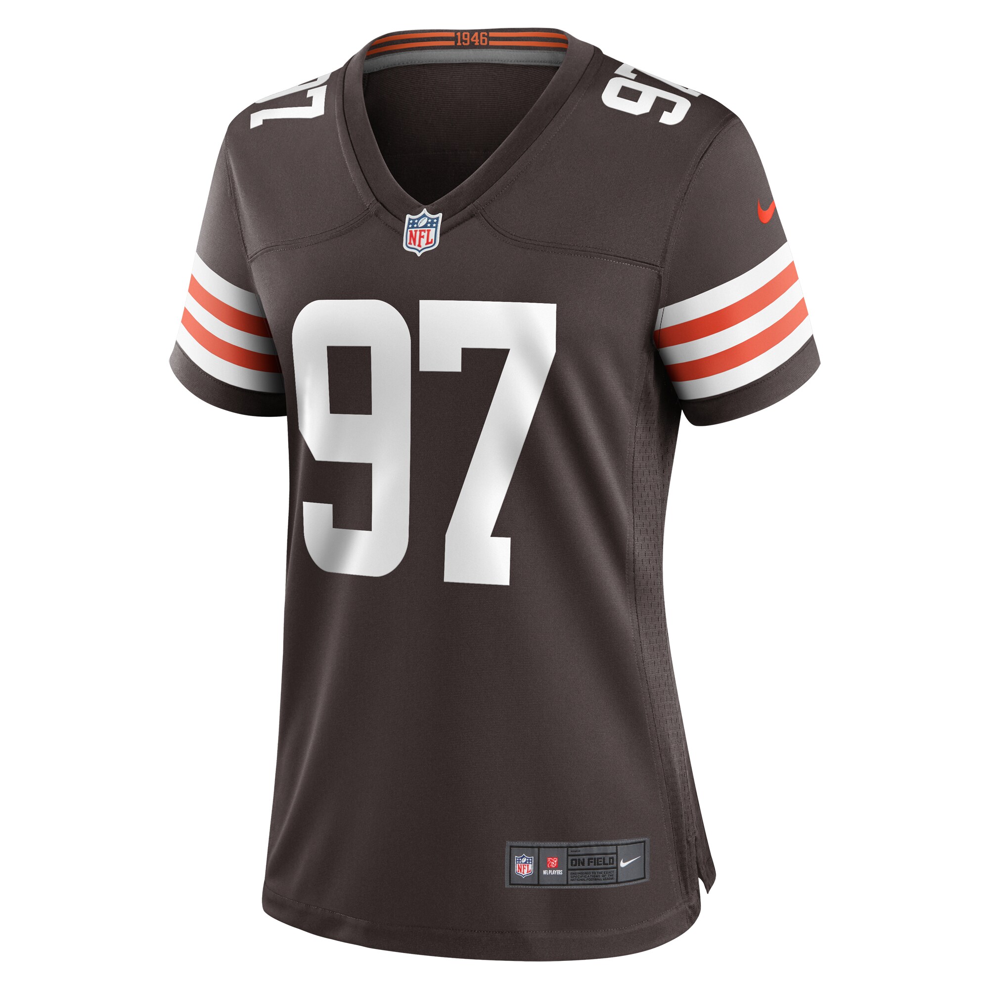 Cleveland Browns Tommy Togiai Brown Game NFL Jersey Women's
