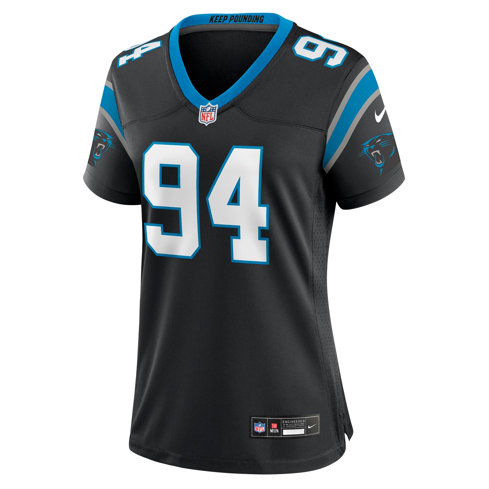 Carolina Panthers Henry Anderson Black Team Game NFL Jersey Women's