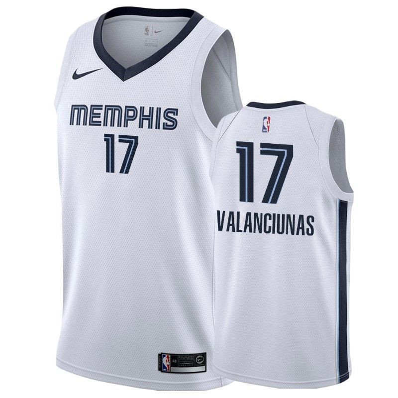 Memphis Grizzlies Jonas Valanciunas 17 Associatio White NBA Jersey Men's
