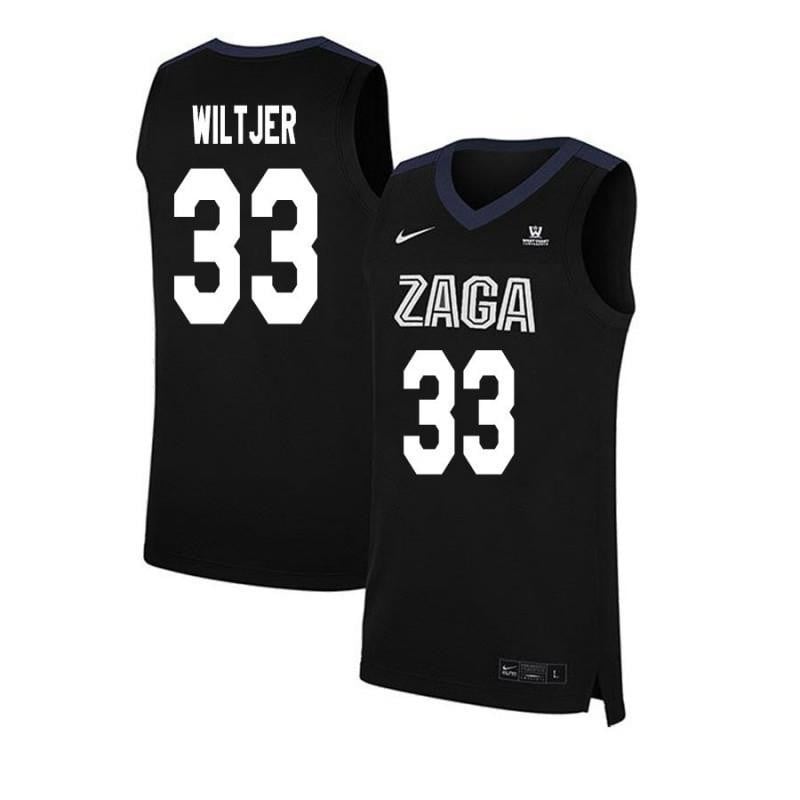 33 Kyle Wiltjer Black Elite Gonzaga Bulldogs NCAA Jersey Men's