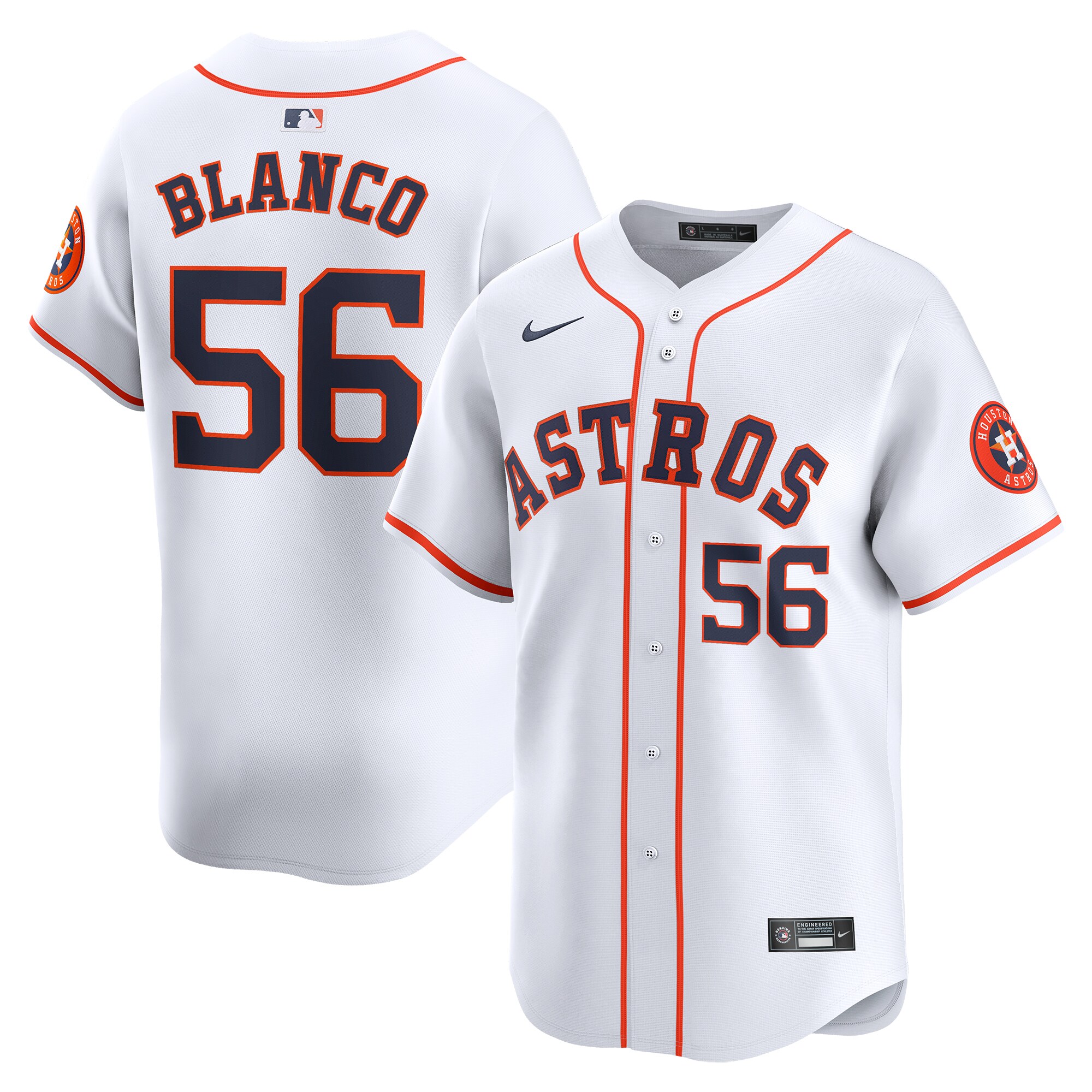 Houston Astros Ronel Blanco White Home Limited Player MLB Jersey Youth