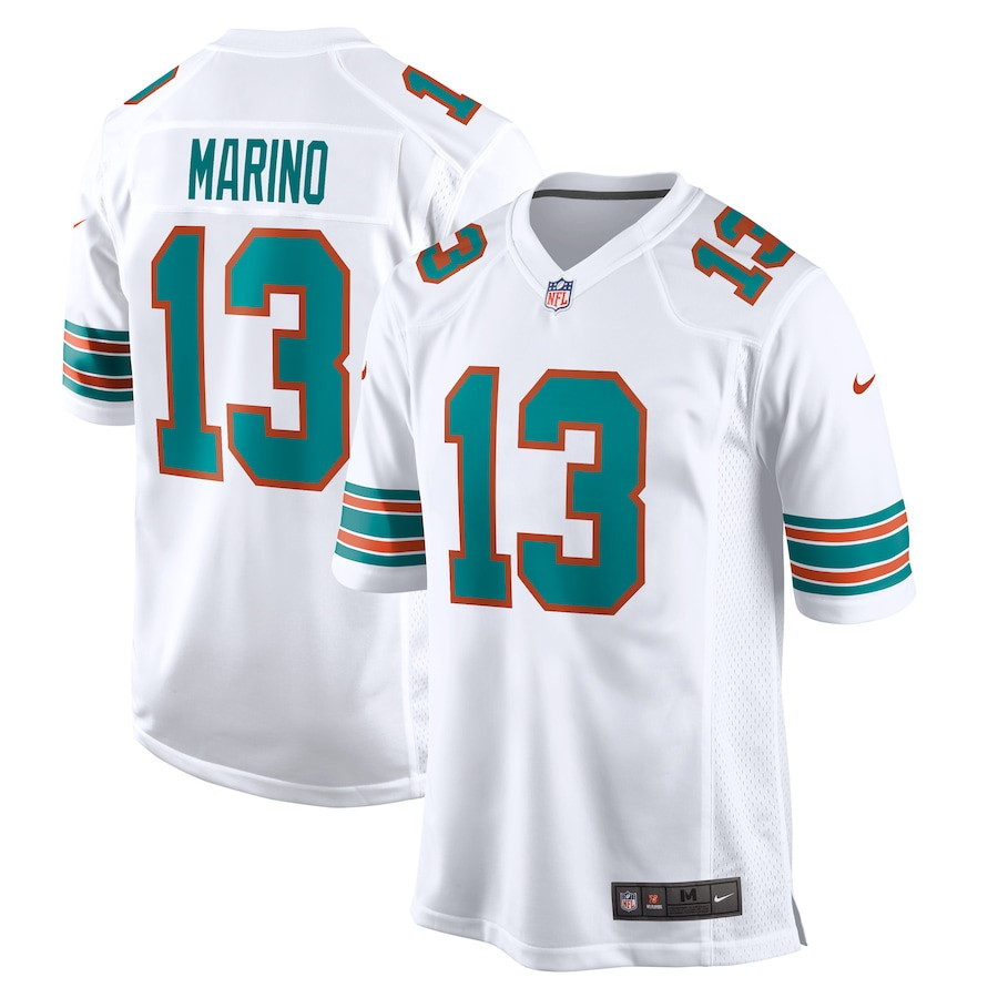 Dan Marino 13 Miami Dolphins Retired White NFL Jersey Men's