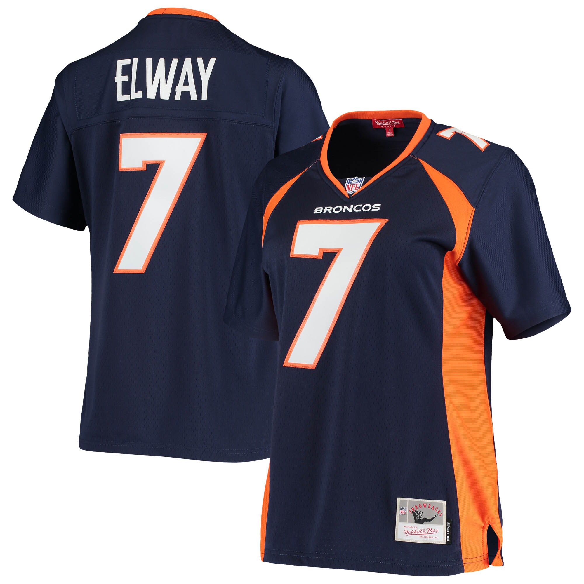 Denver Broncos John Elway Mitchell Ness Navy Legacy Team NFL Jersey Women's