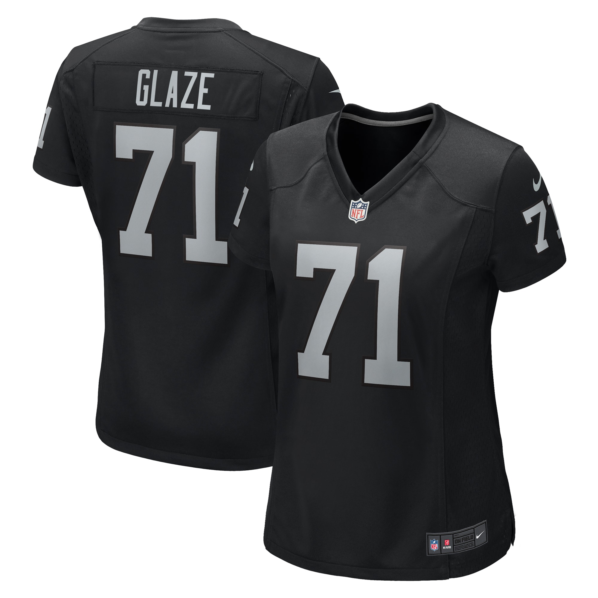 Las Vegas Raiders DJ Glaze Black Game NFL Jersey Women's